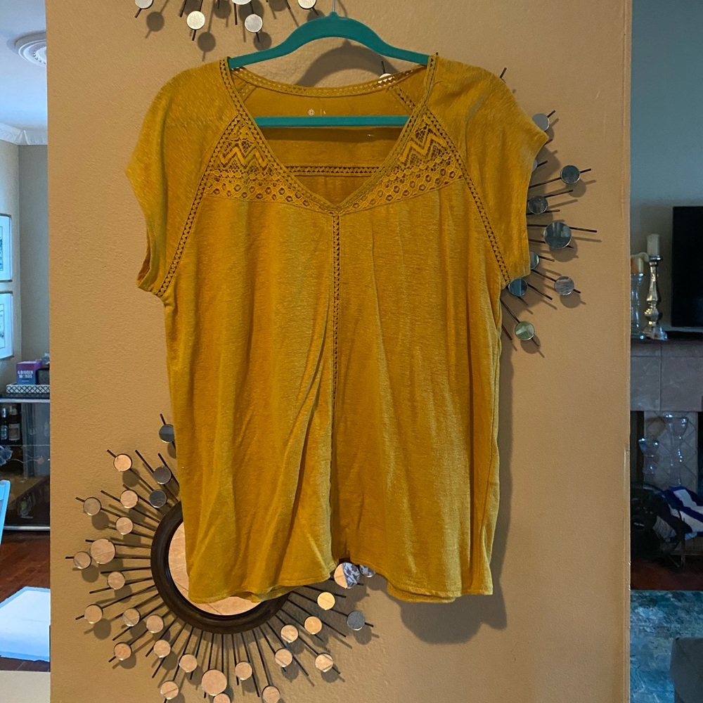 Susina Mustard yellow blouse